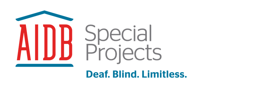 AIDB house logo with Special Projects as the main text AIDB house logo with Special Projects as the main text